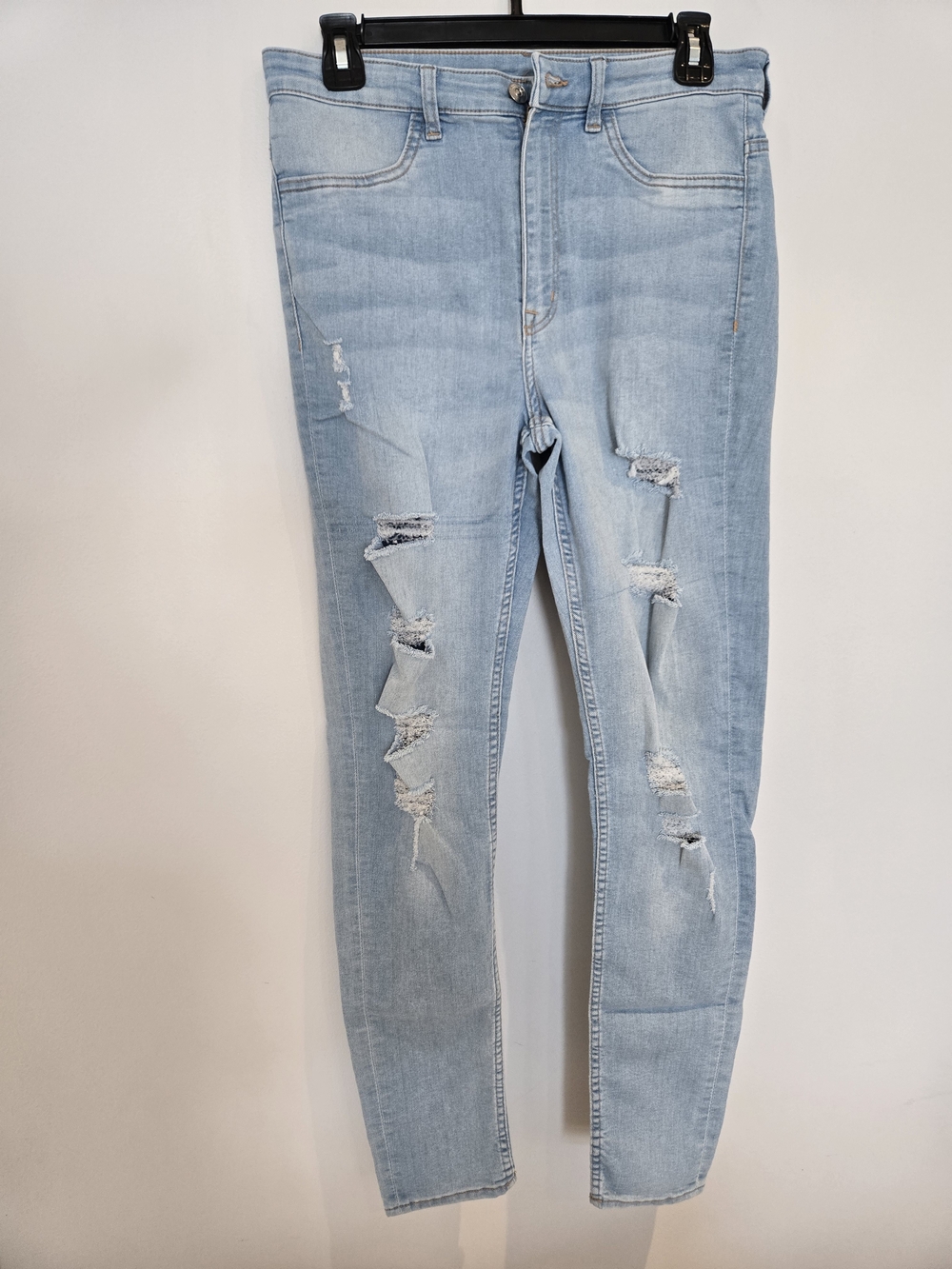H&M Light Blue Distressed Skinny Jeans